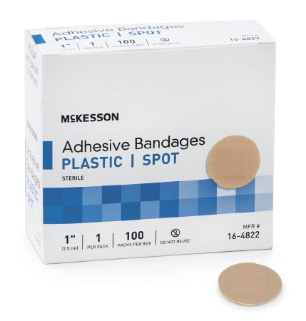 McKesson Adhesive Plastic Spot Bandages - 16-4822 - Medsitis
