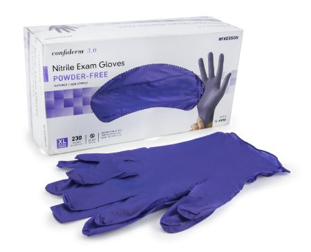 McKesson Confiderm® 3.0 Nitrile Exam Gloves Powder-free X-Large - 14-6N38 - Medsitis