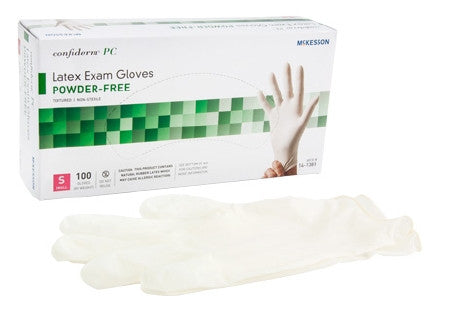 McKesson Confiderm® PC PF Latex Exam Gloves Small - 14-1381 - Medsitis