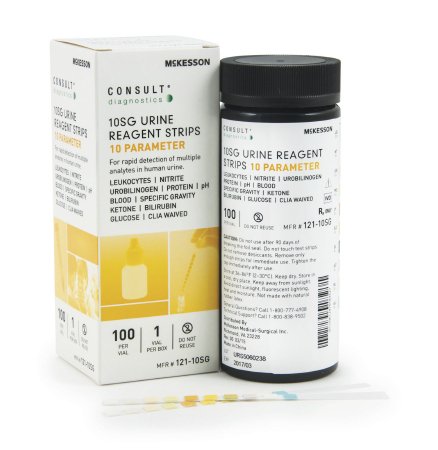 Consult® Urinalysis Reagent 10SG Test Strips - 121-10SG - Medsitis