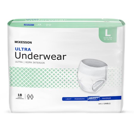 McKesson Disposable Adult Pull-On Protective Underwear (Large) UWBLG - Ultra Absorbent