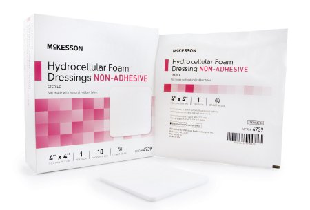 McKesson Hydrocellular Foam Dressings 4" x 4" Sterile - 4739 - Medsitis