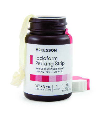 McKesson Iodoform Cotton Packing Strips - 1/2" x 5 yds - 61-59245 - Medsitis
