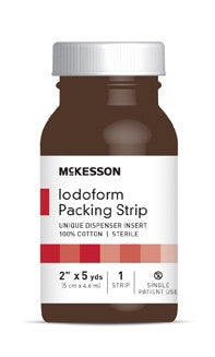 McKesson Iodoform Cotton Packing Strips - 2" x 5 yds - 61-59445 - Medsitis