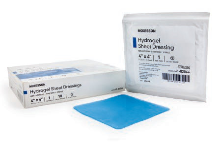 McKesson Sterile Hydrogel Sheet Dressings 4" x 4" - 61-82044 - Medsitis