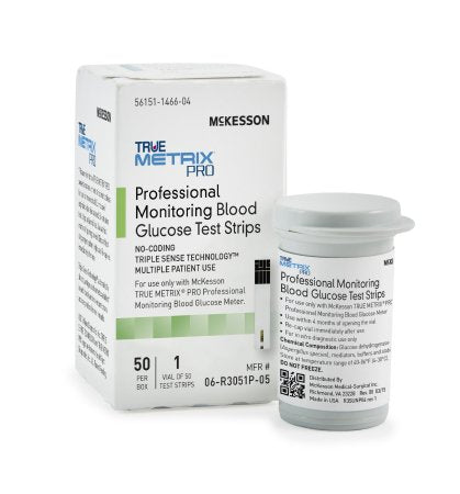 McKesson True Metrix® Pro Blood Glucose Test Strips 50 Count - 06-R3051P-05 - Medsitis
