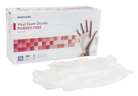 McKesson PF Vinyl Exam Gloves X-Large - 14-120 - Medsitis