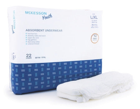 McKesson Youth Disposable Underwear 12 hr. Protection - YP - Medsitis