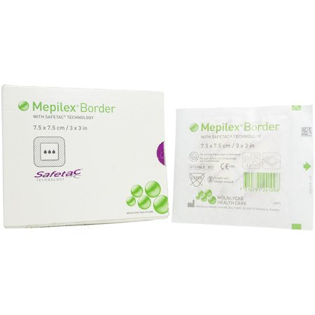Mepilex® Self-Adherent Silicone Foam Dressing w/ Border 3" x 3" - 295200 - Medsitis