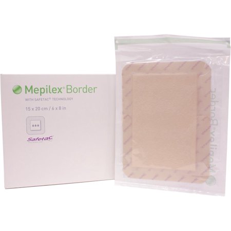 Mepilex® Self-Adherent Silicone Foam Dressing w/ Border 6" x 8" - 295600 - Medsitis