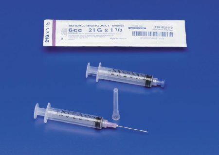 Monoject™ Standard Syringes w/ Luer-Lock Tip Soft Pack 3mL, 6mL, 10mL,  12mL, 20mL, 35mL, 60mL - 6mL / 1 Each