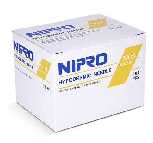 Nipro Flomax Hypodermic Needles 20G x 1" - AH+2025 - Medsitis