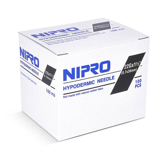 Nipro Flomax Hypodermic Needles 22G x 1-1/2" - AH+2238 - Medsitis