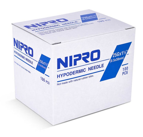 Nipro Flomax Hypodermic Needles 25G x 1-1/2" - AH+2538 - Medsitis