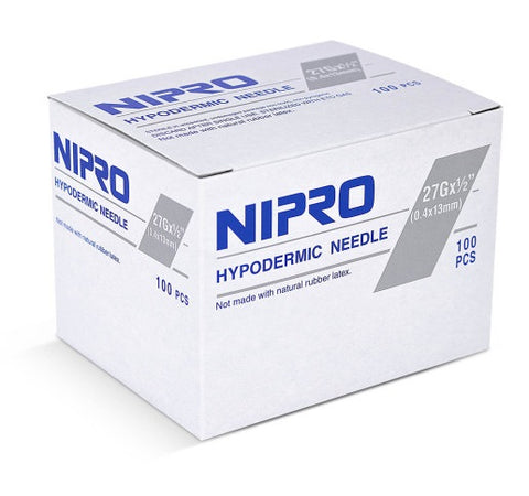Nipro Flomax Hypodermic Needles 27G x 1/2" - AH+2713 - Medsitis