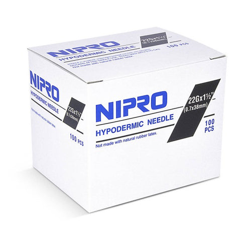 Nipro Hypodermic Needles 22G x 1-1/2" - AH+2238 - Medsitis