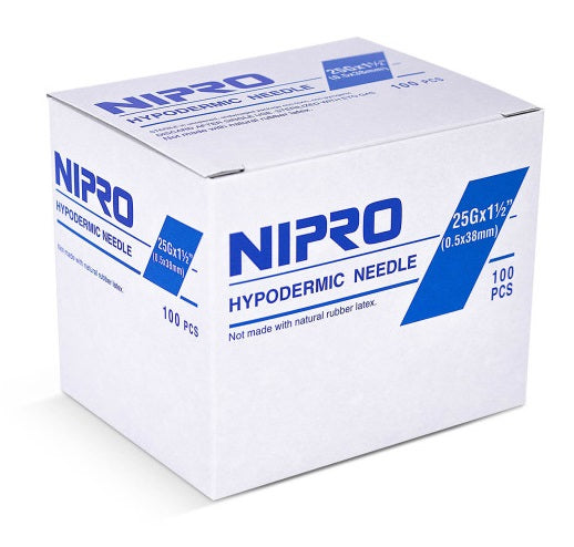 Nipro Hypodermic Needles 25G x 1-1/2" - AH+2538 - Medsitis