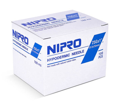 Nipro Hypodermic Needles 25G x 1" - AH+2525 - Medsitis