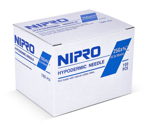 Nipro Hypodermic Needles 25G x 5/8" - AH+2516 - Medsitis