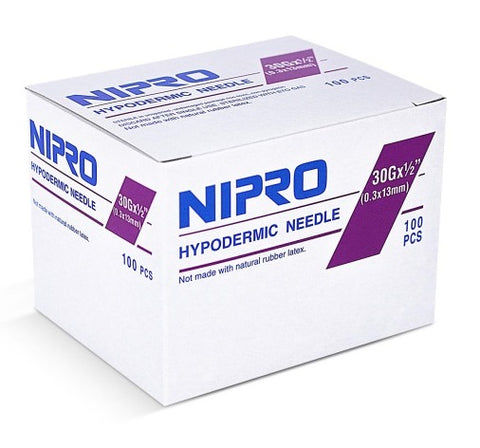 Nipro Hypodermic Needles 30G x 1/2" - AH+3013 - Medsitis