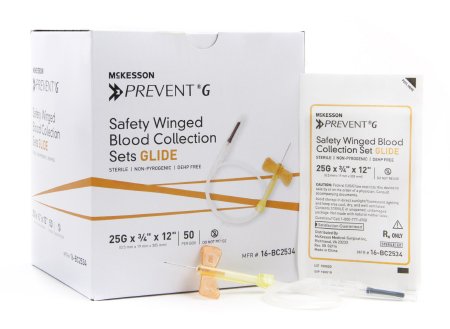 PREVENT® G Safety Winged Blood Collection Set Sterile 25G x 3/4" - 16-BC2534 - Medsitis