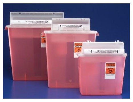 SharpStar™ Safety In-Room™ Sharps Containers with Counter Balanced Lid - Medsitis