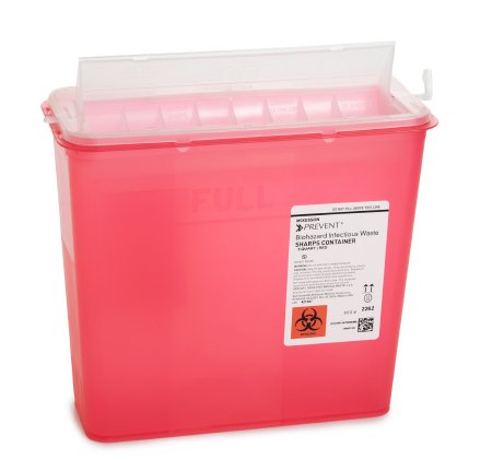 Prevent® Standard Biohazard Infectious Waste Sharps Containers 5 Quarts - 2262 - Medsitis