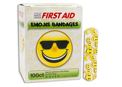 Stat Strip® Adhesive Plastic Strip Bandages for Kids (Children Designs) 3/4" x 3" - Sterile - Medsitis