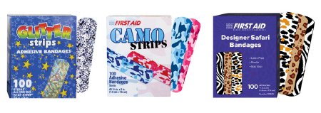 Stat Strip® Adhesive Plastic Strip Bandages for Kids (Children Designs) 3/4" x 3" - Sterile - Medsitis