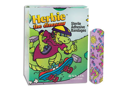 Stat Strip® Adhesive Plastic Strip Bandages for Kids (Children Designs) 3/4" x 3" - Sterile - Medsitis