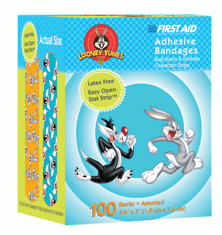 Stat Strip® Adhesive Plastic Strip Bandages for Kids (Children Designs) 3/4" x 3" - Sterile - Medsitis