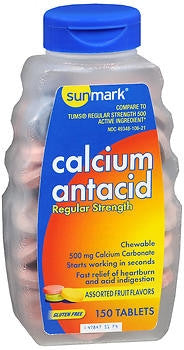 SunMark® 500 mg Regular Strength Calcium Antacid Chewable Tabs - 3509676 - Medsitis