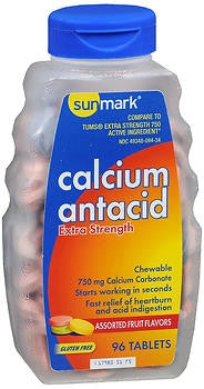 SunMark® 750 mg Extra Strength Calcium Antacid Chewable Tablets - 3509668 - Medsitis