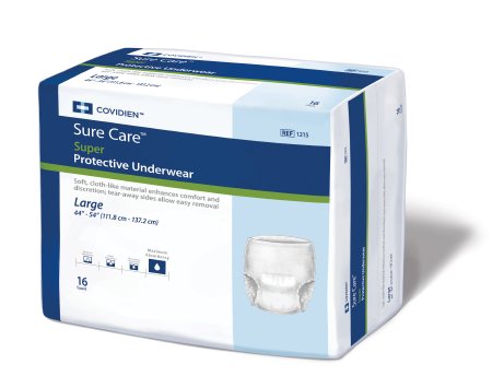 Sure Care™ Super Max Absorbency Protective Underwear 44" - 54" (Large) - 1215 - Medsitis