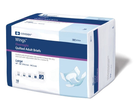 Wings™ Overnight Quilted Adult Briefs - Night-Time Absorbency - 6703 - Medsitis