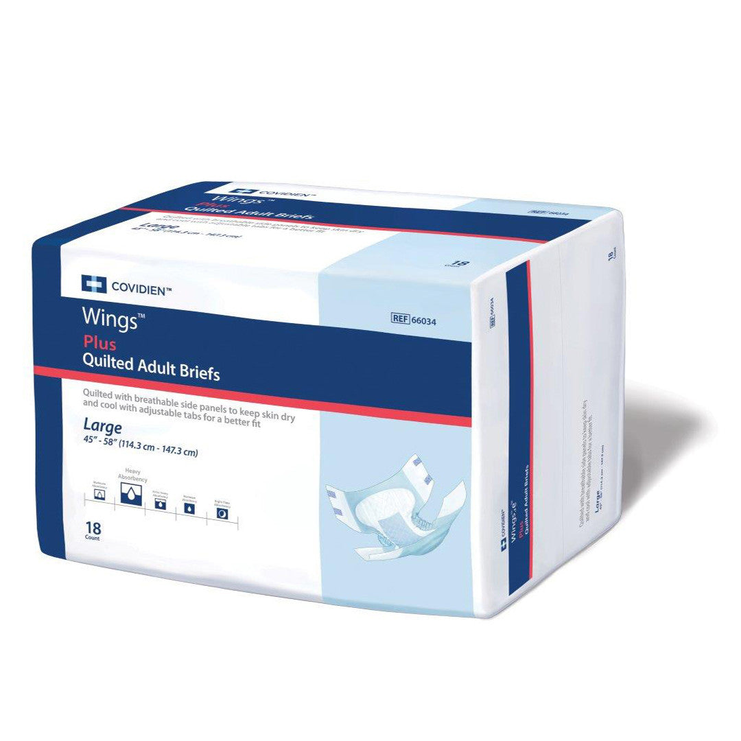 Wings™ Plus Quilted Adult Briefs - Heavy Absorbency - 6603 - Medsitis