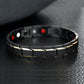 Men's Luxury Gold Plated SS Magnetic Energy Bracelet Bangle - Medsitis