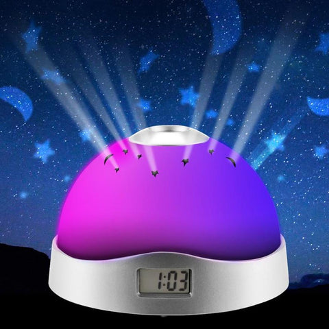 LED Table Lamp w/ Projector, Music, Alarm/Clock, Calendar & Thermostat - Medsitis