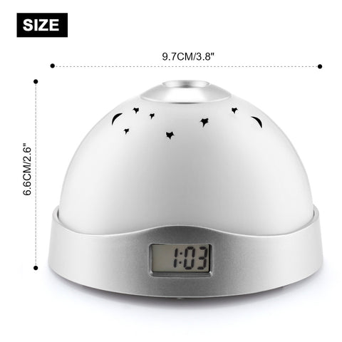 LED Table Lamp w/ Projector, Music, Alarm/Clock, Calendar & Thermostat - Medsitis