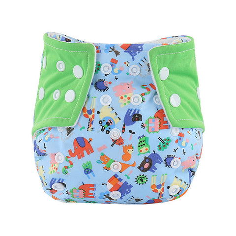 Baby diaper Infant Printed Cloth Diapers Reusable Nappy Washable Snap Nappy - Medsitis