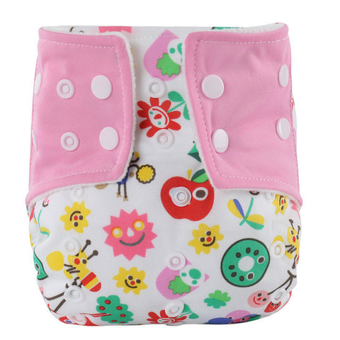 Baby diaper Infant Printed Cloth Diapers Reusable Nappy Washable Snap Nappy - Medsitis