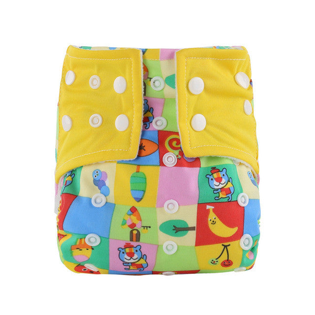 Baby diaper Infant Printed Cloth Diapers Reusable Nappy Washable Snap Nappy - Medsitis