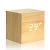 Wooden Retro Digital LED Alarm Clock w/ Thermometer & Voice Control - Medsitis