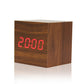 Wooden Retro Digital LED Alarm Clock w/ Thermometer & Voice Control - Medsitis